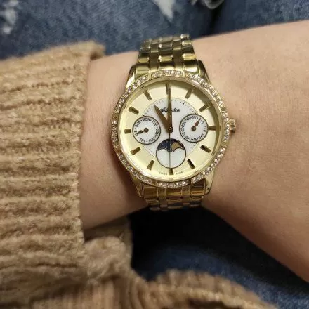 Zegarek Damski Adriatica na bransolecie A3601.1111QFZ - Multifunction Swarovski Swiss Made