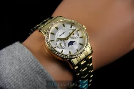 Zegarek Damski Adriatica na bransolecie A3601.1113QFZ - Multifunction Swarovski Swiss Made