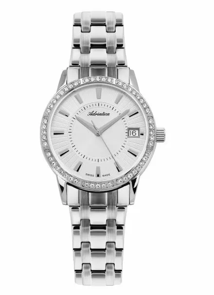 Zegarek Damski Adriatica na bransolecie A3602.5113QZ - Swarovski Zegarek Swiss Made