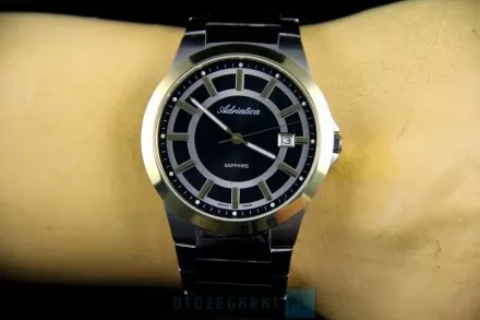 Zegarek Męski Adriatica na bransolecie A1175.6114Q - Zegarek Kwarcowy Swiss Made