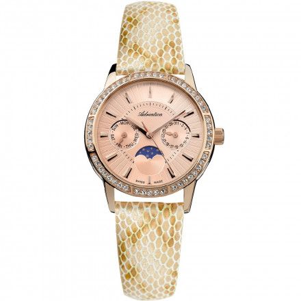 Zegarek Damski Adriatica na Pasku A3601.921RQFZ - Multifunction Swarovski Swiss Made
