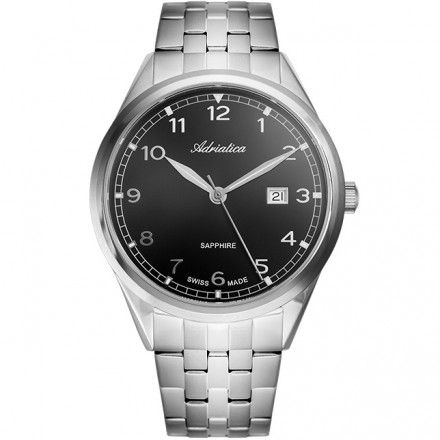 Zegarek Męski Adriatica na bransolecie A8260.5126Q - Zegarek Kwarcowy Swiss Made