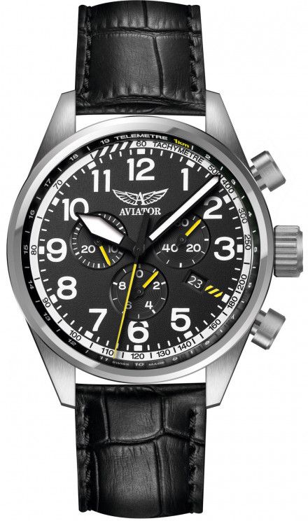 Zegarek Męski Aviator Swiss Made V.2.25.0.169.4 Airacobra P45 Chrono