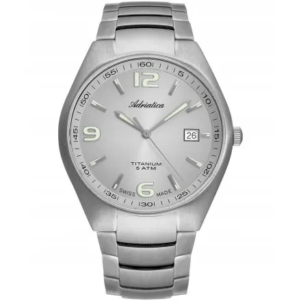 Zegarek Męski Adriatica na bransolecie A1069.4157Q - Zegarek Kwarcowy Swiss Made