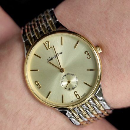 Męski szwajcarski zegarek Adriatica na eleganckiej bransolecie A1229.2151Q