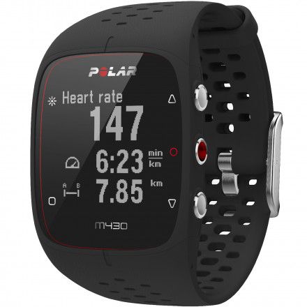 POLAR M430 (M/L) Czarny zegarek do biegania z GPS