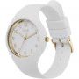 Biały zegarek Ice-Watch Ice Glam S złote cyfry 014759 