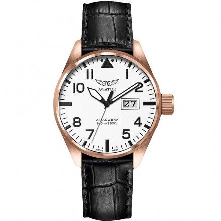 Zegarek Męski Aviator Swiss Made V.1.22.2.152.4 Airacobra P42