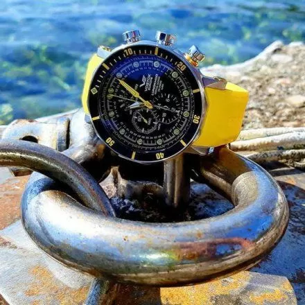 Zegarek Męski Vostok Europe Lunokhod 2 YM86/620A505 Chrono Line