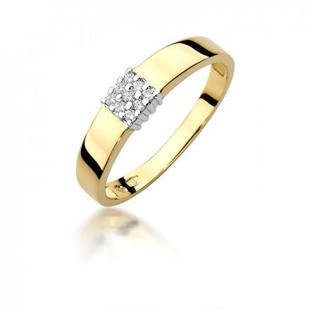 Biżuteria SAXO 14K Pierścionek z brylantami 0,08ct W-417 Złoty