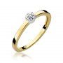 Biżuteria SAXO 14K Pierścionek z brylantami 0,04ct W-100 Złoty