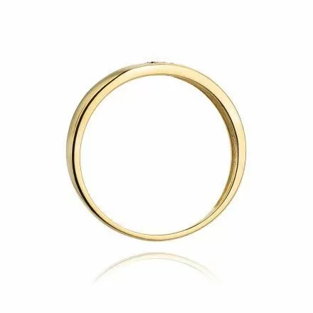 Biżuteria SAXO 14K Pierścionek z brylantami 0,02ct W-189 Złoty