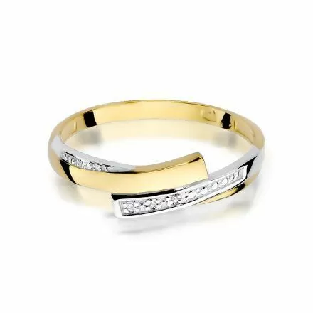 Biżuteria SAXO 14K Pierścionek z brylantami 0,02ct W196 Złoty