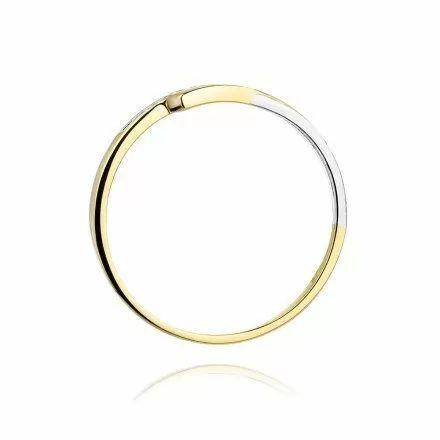 Biżuteria SAXO 14K Pierścionek z brylantami 0,02ct W196 Złoty