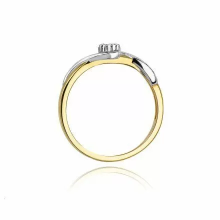 Biżuteria SAXO 14K Pierścionek z brylantem 0,04ct W-22 Złoty