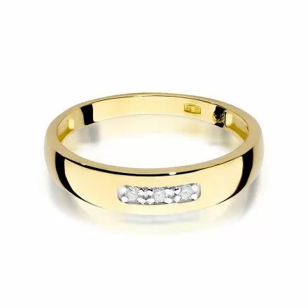 Biżuteria SAXO 14K Pierścionek z brylantami 0,05ct W-235 Złoty