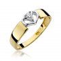 Biżuteria SAXO 14K Pierścionek z brylantem 0,04ct W-279 Złoty