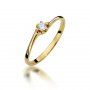 Biżuteria SAXO 14K Pierścionek z brylantem 0,09ct W-383 Złoty