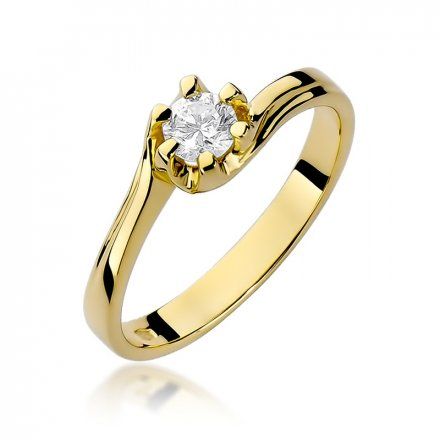 Biżuteria SAXO 14K Pierścionek z brylantem 0,30ct W-163 Złoty