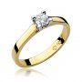 Biżuteria SAXO 14K Pierścionek z brylantem 0,25ct W-221 Złoty