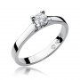 Biżuteria SAXO 14K Pierścionek z brylantem 0,25ct W-221 Białe Złoto