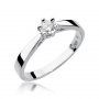 Biżuteria SAXO 14K Pierścionek z brylantem 0,25ct W-229 Białe Złoto
