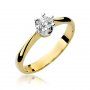 Biżuteria SAXO 14K Pierścionek z brylantem 0,23ct W-36 Złoty