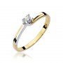 Biżuteria SAXO 14K Pierścionek z brylantem 0,08ct W-93 Złoty