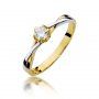 Biżuteria SAXO 14K Pierścionek z brylantem 0,23ct W-340 Złoty