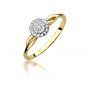 Biżuteria SAXO 14K Pierścionek z brylantami 0,12ct W-421 Złoty