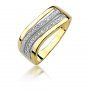 Biżuteria SAXO 14K Pierścionek z brylantami 0,18ct W-416 Złoty