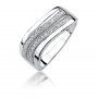 Biżuteria SAXO 14K Pierścionek z brylantami 0,18ct W-416 Białe Złoto