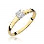 Biżuteria SAXO 14K Pierścionek z brylantem 0,20ct W-239 Złoty