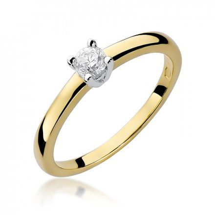 Biżuteria SAXO 14K Pierścionek z brylantem 0,20ct W-292 Złoty