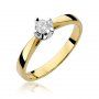 Biżuteria SAXO 14K Pierścionek z brylantem 0,20ct W-293 Złoty