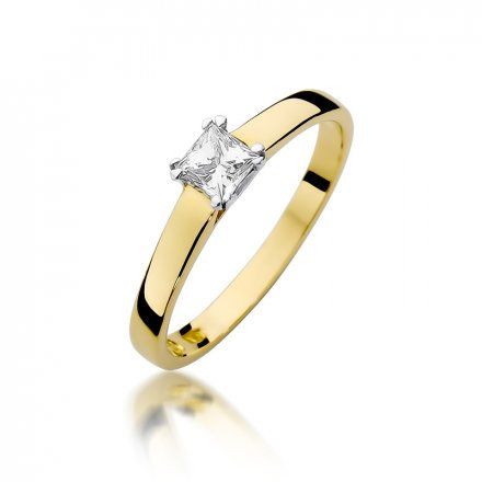 Biżuteria SAXO 14K Pierścionek z brylantem 0,30ct W-347 Złoty