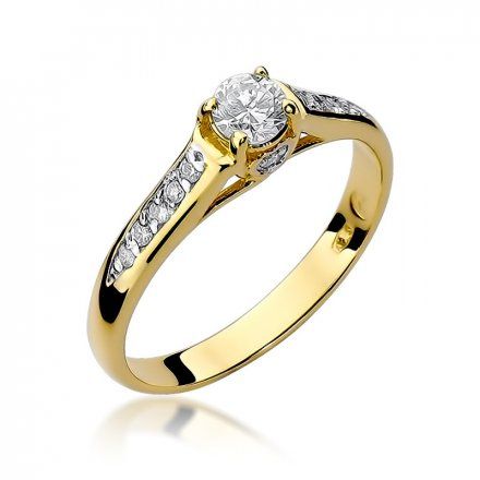 Biżuteria SAXO 14K Pierścionek z brylantami 0,33ct W-16 Złoty