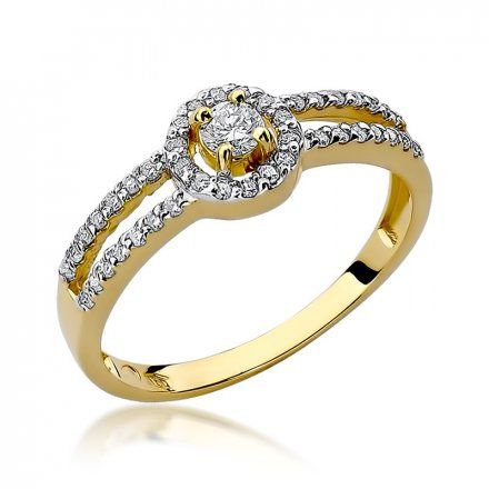 Biżuteria SAXO 14K Pierścionek z brylantami 0,31ct W-272 Złoty
