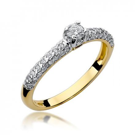 Biżuteria SAXO 14K Pierścionek z brylantami 0,36ct W-200 Złoty
