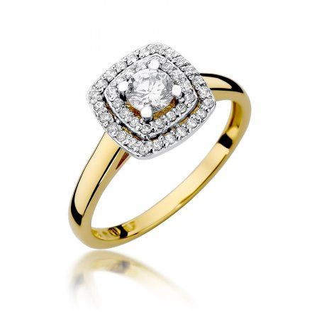 Biżuteria SAXO 14K Pierścionek z brylantami 0,50ct W-345 Złoty