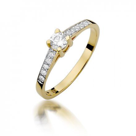 Biżuteria SAXO 14K Pierścionek z brylantami 0,44ct W-364 Złoty