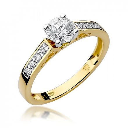 Biżuteria SAXO 14K Pierścionek z brylantami 0,42ct W-198 Złoty