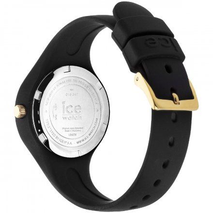 Czarny zegarek Ice-watch z brokatem 015350 Ice Glitter XS