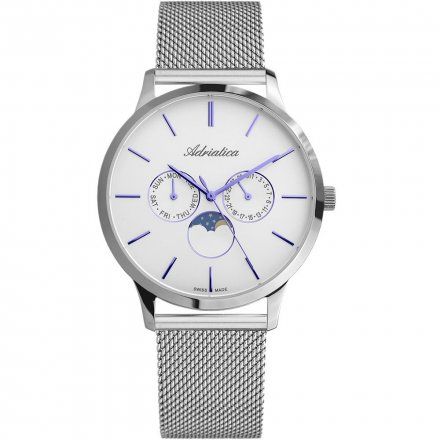Zegarek Męski Adriatica na bransolecie A1274.51B3QF - Multifunction Swiss Made