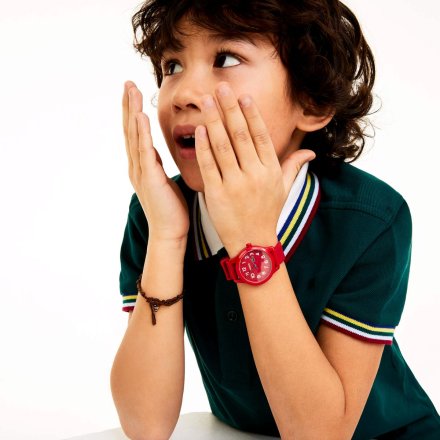 Lacoste Czerwony Zegarek Dziecięcy L1212 Kids 2030004
