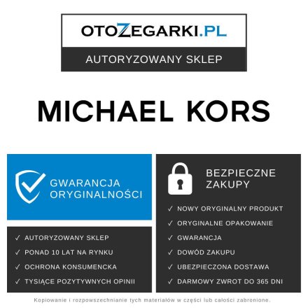 Komplet Michael Kors srebrna bransoletka + kolczyki z kryształami MKJ6896040