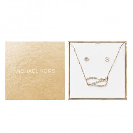 Komplet Michael Kors naszyjnik + kolczyki z kryształami MKJ6898791