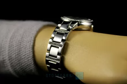 Srebrny zegarek damski Fossil Virginia z kryształkami ES3282 