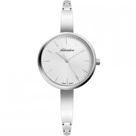 Srebrny szwajcarski zegarek Adriatica z półsztywną bransoletkąA3701.5113Q