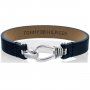 Granatowa męska skórzana bransoleta Tommy Hilfiger logowana 2701055